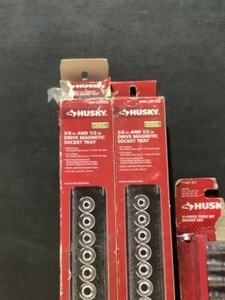 lot 54 image: Husky Medium Stroke Air Hammer, 11-Piece Tork Bit Socket Set & 38 in. and 12 in. Drive Magnetic Socket Tray. See Pictures