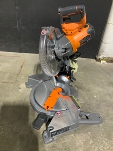 lot 94 image: RIDGID 15 Amp 10 in. Dual Bevel Miter Saw with LED Cut Line Indicator See Pictures