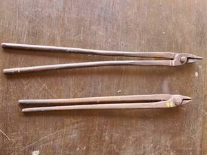 lot 75 image: Two Old Blacksmiths Tongs