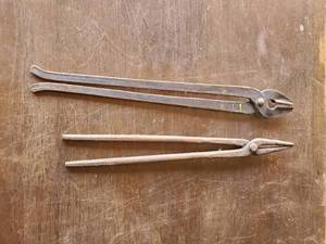 lot 76 image: Two Old Blacksmiths Tongs