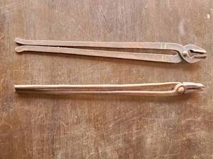 lot 77 image: Two Old Blacksmiths Tongs