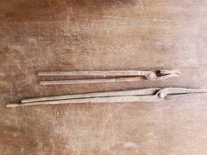 lot 78 image: Two Old Blacksmiths Tongs