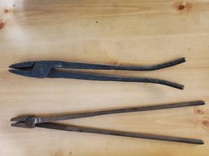 lot 79 image: Two Old Blacksmiths Tongs