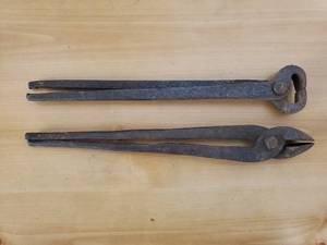 lot 80 image: Two Old Blacksmiths Tongs