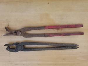 lot 84 image: Two Old Blacksmiths Tongs