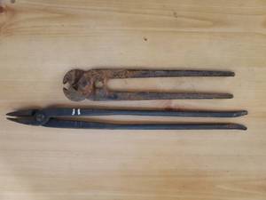 lot 85 image: Two Old Blacksmiths Tongs