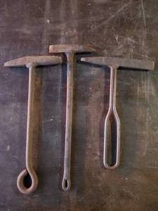 lot 112 image: Three Metal Vintage Chipping Hammers