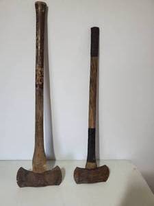 lot 135 image: Two Vintage Double Sided Axes