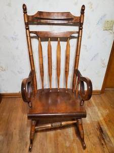 lot 300 image: Wooden Rocking Chair