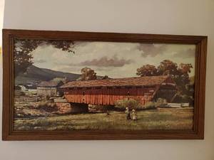 lot 305 image: Framed Nostalgic Summer Print By Eric Sloane
