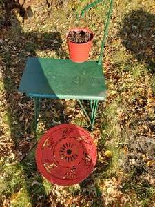 lot 174 image: Antique Homemade Table And Chair