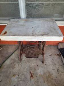 lot 181 image: Homemade Stone Top Occasional Table