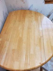 lot 313 image: Drop leaf Kitchen Table With Two Chairs