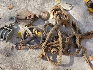 lot 232 image: Three Vintage Pulleys