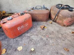 lot 244 image: Three Vintage Boat Gas Cans
