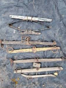 lot 265 image: Six Vintage Ox Yokes