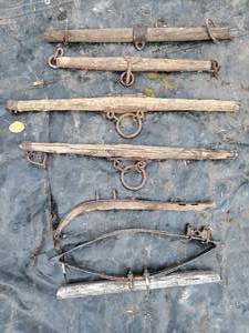 lot 266 image: Six Vintage Ox Yokes