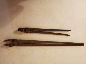 lot 277 image: Two Old Blacksmiths Tongs