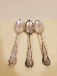 lot 340 image: Three Sterling Silver Spoons