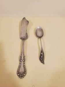 lot 341 image: Two Pieces Of Sterling Silver Silverware