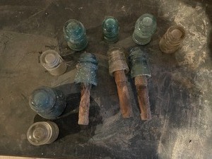 lot 361 image: Collection Of Vintage Glass Insulators