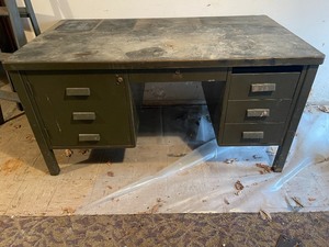lot 357 image: Vintage Metal The General Fire-proofing Co. Desk