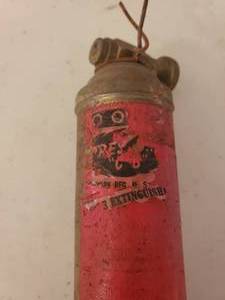lot 382 image: Vintage Miniature Fire Extinguisher