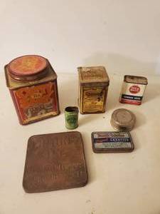 lot 485 image: Collection of Vintage Tins