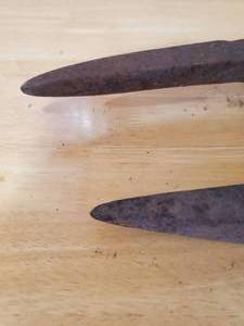lot 501 image: Two Vintage Pick Axe Heads