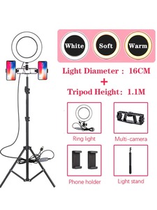 6 Inch Selfie Ring Light With Tripod Stand