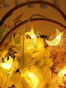 1pc String Light With 20pcs Moon Shaped Bulb