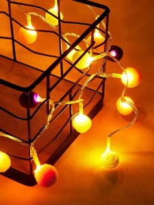 1pc String Light With 40pcs Ball Shaped Bulb