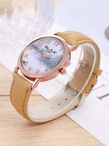Minimalist Round Pointer Quartz Watch