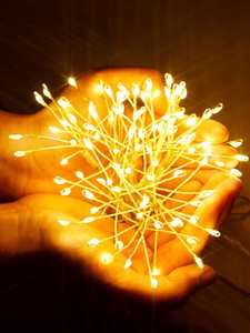 1pc Artificial Leaf Vine String Light With 100pcs Bulb