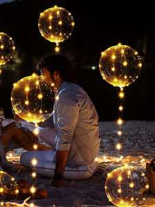 3pcs Copper String Light With Balloon