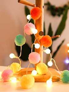 1pc Pom Pom Decor String Light