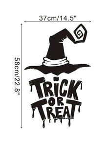 2 pc Halloween Slogan Graphic Wall Sticker