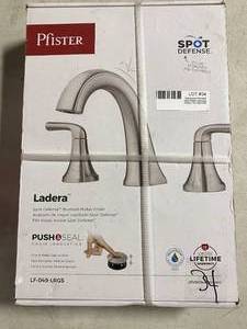 Dual-Handles, Spot Defense Bathroom Sink Faucet - Brushed Nickel