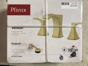 Dual-Handles, Bathroom Sink Faucet- Brushed Gold