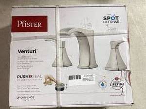 Dual-Handles Lavatory Faucet - Brushed Nickel