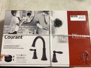 Dual-Handles Lavatory Faucet - Matte Black