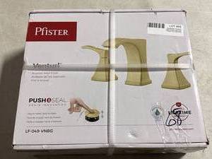 Dual-Handles, Easy Clean, Bathroom Faucet - Brushed Gold