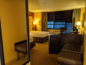 lot 110 image: Room 1100. 2 Full Beds, Mini fridge, TV 42 LG, Small Safe, & More