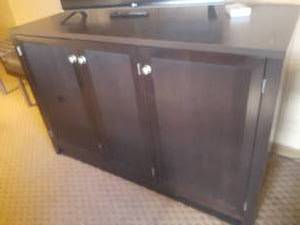 lot 281 image: Large Brown TV Stand