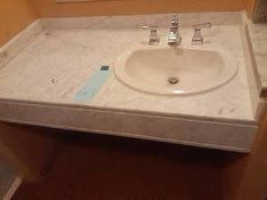 lot 663 image: Bathroom Vanity Counter