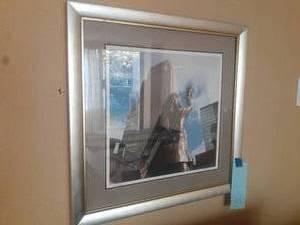 lot 668 image: Silver Framed Mary Toss Wall Art