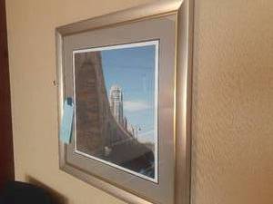 lot 669 image: Silver Framed Sweeping Arches Wall Art