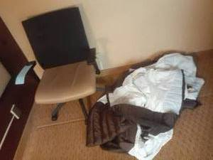 lot 672 image: Desk Chair and Mattress Skirt
