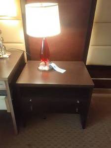 lot 674 image: Big Night Stand and Red Lamp