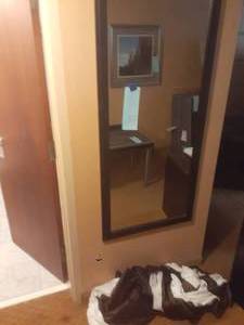lot 684 image: Tall Black Wall Mirror